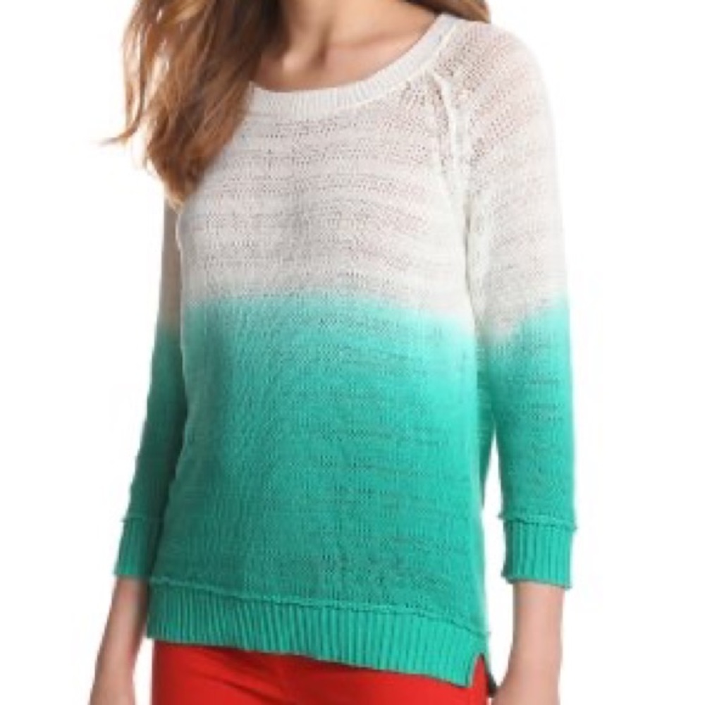Michael Stars Dip Dye Knit Sweater - Cream/Navy - Size 1